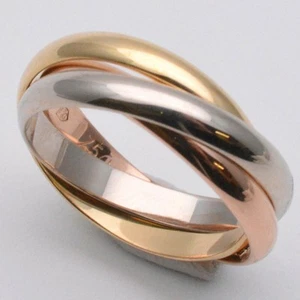 Anillo CARTIER Trinidad 750Yg 750Wg 750Pg Oro Talla 47 Aprox. Joyero 7 pesos 4,5 G - Imagen 1 de 5