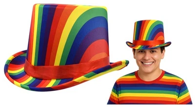 Взрослый Rainbow гей гордость шляпа волшебник фестиваль парад костюм аксессуар - Изображение 1 из 4
