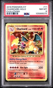 Pokémon Xy Evolutions Charizard #11/108 Evolutions 2016 PSA 8 Holo - Imagen 1 de 2