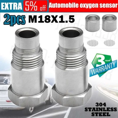 2Pcs Oxygen O2 Sensor Spacer Adapter Catalytic Converter Fix Check Engine Light - image 1 of 4