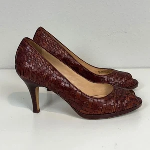Cole Haan Genevieve braun geflochtenes Leder Pumps 10 - Bild 1 von 9