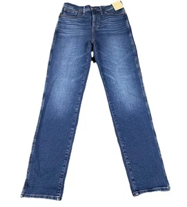 Jeans Madewell High Rise Stovepipe denim blu elasticizzato donna US 29T NN733 - Foto 1 di 8