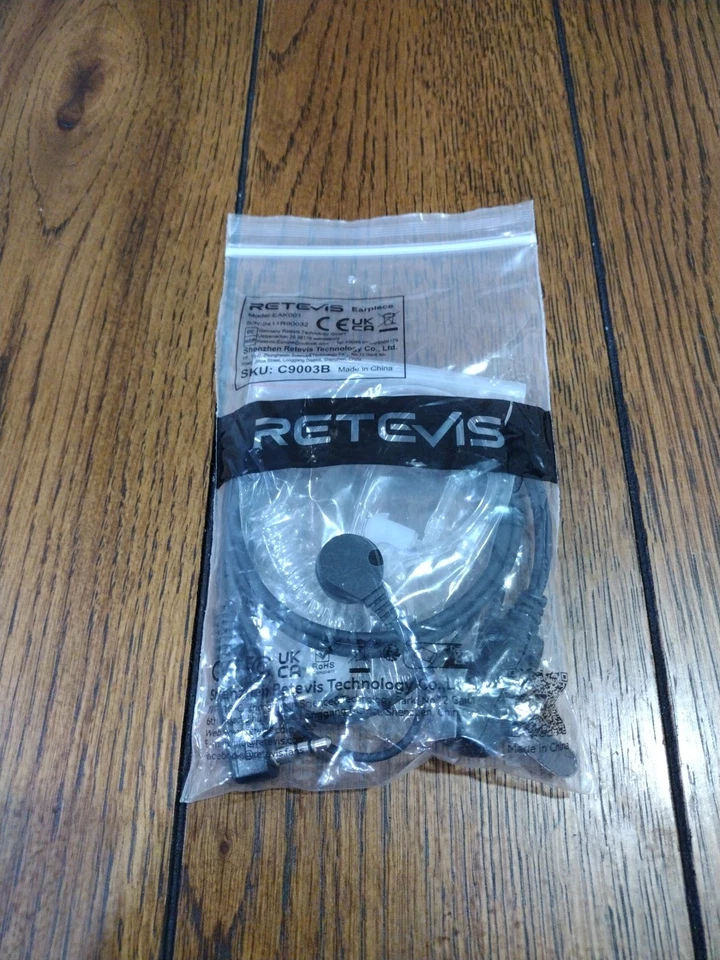 New (Unused) Walkie Talkie Earpieces Retevis EAK001 Acoustic Tube Headset C9003A - Image 1 of 4