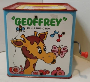 Vintage 1975 Mattel GEOFFREY IN HIS MUSIC BOX Windup Music Toy WORKS! - Bild 1 von 13