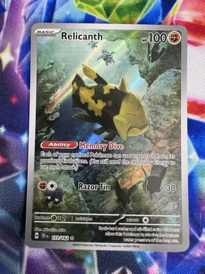 Relicanth - 173/162 Illustration Rare Holo NM Pokemon SV05: Temporal Forces - Image 1 of 2