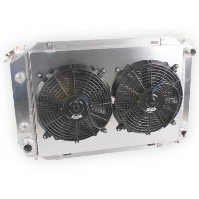 Ventilador de cubierta de radiador de aluminio de 3 filas para Ford Mustang 1980-1993 2,3 L 3,8 L 4,2 L 5,0 L Foto 1 de 4