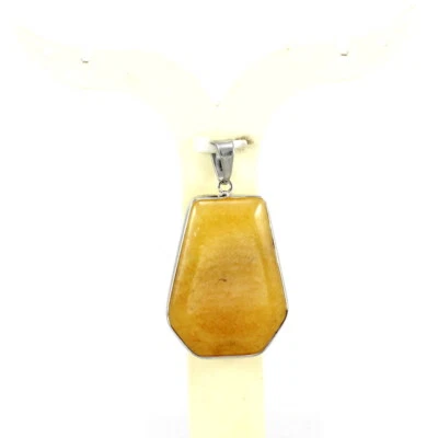Colgante Natural Amarillo Aventurina Piedras Preciosas Plata de Ley 925 Joyería de Moda Foto 1 de 3
