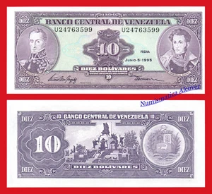 VENEZUELA 10 Bolivares 1995 Pick 61d SC / UNC - Bild 1 von 1