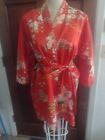 Vintage+60s+Kimono+Robe+Coral+Floral+Made+in+Japan+Ichiban+sz+m