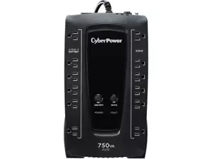 CyberPower AVRG750U 750 VA 450 Watts 12 Outlets Compact UPS w/ Automatic Voltage - Picture 1 of 4