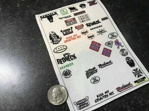 1/10 scale Redneck Rebel Decal sticker sheet on clear vinyl - Picture 1 of 3