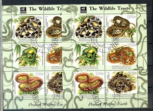 2003 RWANDA, 2 Sets "SERPIENTES, SNAKES" USADAS - Imagen 1 de 1