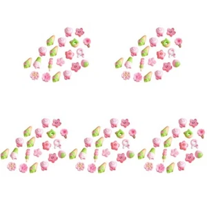 Set of 5 Resin Accessories Handmade Cherry Charms Pendants for Jewelry Making - Zdjęcie 1 z 12