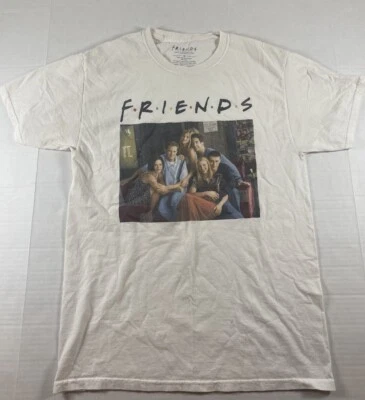 Camisa Vintage Friends Tv Show Adulto Mediana La Temporada Final Bordada Blanca Foto 1 de 4