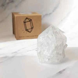 Ethically sourced pointed CLEAR QUARTZ Reiki She's Lost Control Large Standing - Picture 1 of 4