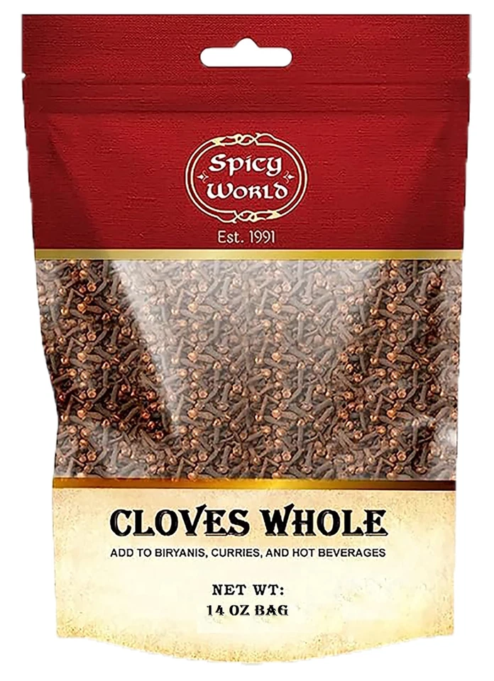 Spicy World Whole Cloves BULK 1 Pound Bag - Great for Foods Tea 692991703840