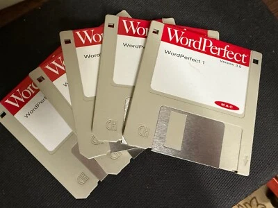 Word Perfect Software 3-1/2" disks - vintage Mac software - Изображение 1 из 4