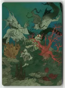 Tarjeta de arte Curiosity 65/81 (firma estampada en oro) Magic The Gathering Woe Magic - Imagen 1 de 3