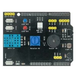 Multifunction Expansion Board DHT11 LM35 For Arduino UNO 9 in 1 Sensor Shield - Picture 1 of 11