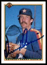 1990 Bowman #66 Danny Darwin IP Signed Card Auto Autographed