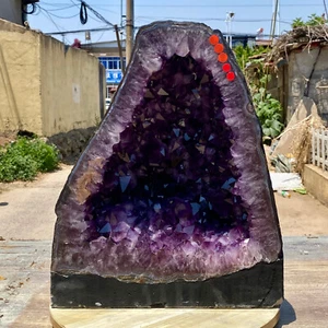 Geoda de amatista natural 94,3 lb cuarzo cristal racimo catedral energía curativa - Imagen 1 de 18