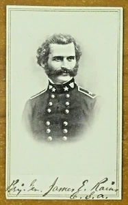 Brigadegeneral James E Rains signiert? 1860er CDV getötet in Schlacht von Stones Riv - Bild 1 von 3
