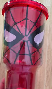 Tumbler Marvel Comics Spider-Man Red Travel Cup & Lid Size 33 OZ No Straw - Picture 1 of 7