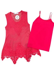 Women's EZ Clothing Mesh Tunic Top w/ undershirt, NWT, size large - Picture 1 of 14