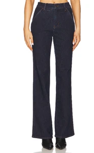 Veronica Beard Crosbie Wide Leg High Rise Jeans Sz 32 Trouser Dark Indigo Rinse - Picture 1 of 16