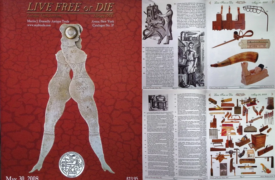 Catálogo de subasta de herramientas antiguas a todo color mayo de 2008 con precios realizados Foto 1 de 1