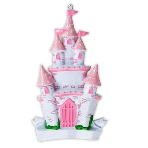 Rosa Prinzessin Schloss personalisiert Christbaumschmuck - Bild 1 von 1