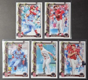 2025 Topps Holiday St Louis Cardinals 5 Card Team Set w/RCs No Duplicates  - Picture 1 of 1