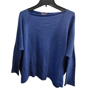 Neu mit Etikett Kier + J royalblau Oversize Kaschmir kastig Tunika Pullover L - Bild 1 von 6