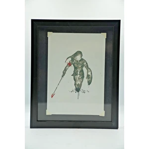NEU Zelda Dark Link Gerahmte Aquarell Kunst - Shadow Link 11x14 Dekor - Bild 1 von 4