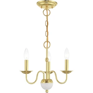 Livex Lighting 52163-02 Windsor Mini Chandelier Polished Brass - Picture 1 of 5