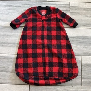 Carter's Baby Unisex Buffalo Check Fleece Schlafsack 0-3 Monate Reißverschluss Decke Tasche - Bild 1 von 5