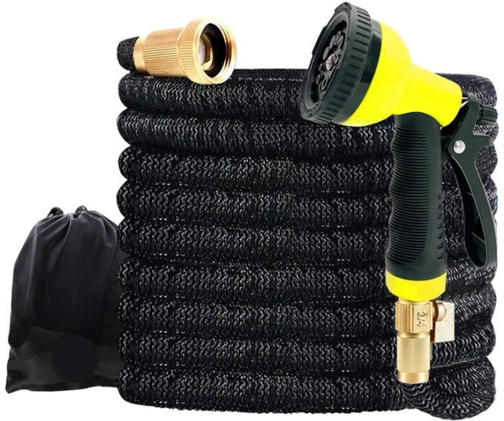 Manguera expandible 75 ft 3750D con conectores de latón y boquilla 10 modos Foto 1 de 3