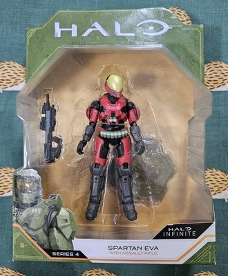 Figura de acción Halo Infinite Jazwares World of Halo Series 4 Spartan Eva 4" Foto 1 de 3