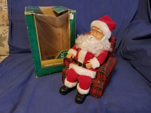 Gemmy North Pole  Christmas Animated SNORING SANTA IN ARMCHAIR '95 works - Picture 1 of 5