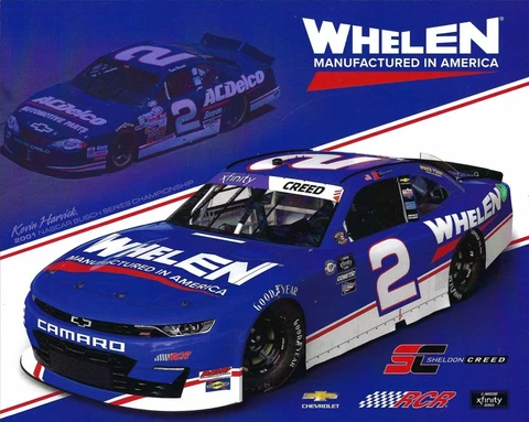 2023 SHELDON CREED "WHELEN" NASCAR XFINITY DARLINGTON HARVICK THROWBACK POSTCARD Cover