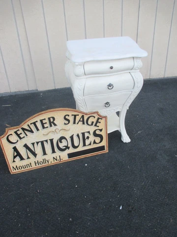 63997 Decorator Marble Top Nightstand End Table Stand Cover