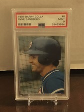 1991 Barry Colla #8 ~ Ryne Sandberg CUBS ~ PSA 9 Mint