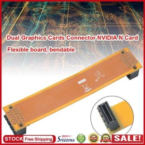 UK Crossfire Cable PCI-E Adapter Dual Graphics Cards Connector N Card SLI Bridge - Photo 1/7