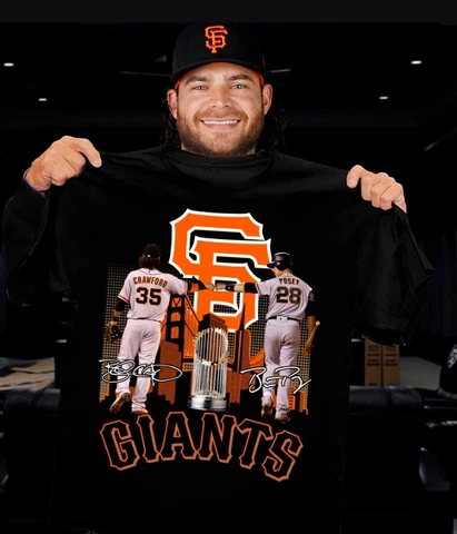 San Francisco Baseball Brandon Crawford Buster Posey base ball black tshirt Cover