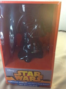 Brand New Disney's Star Wars Ceramic Goblet Darth Vader With Cherry Candy Button - Picture 1 of 6