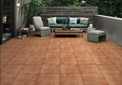 TILES JOBLOT 82: Quarry tile-look Terracotta Non-slip Floor Tiles 33x33 40sqm - Image 1 of 4