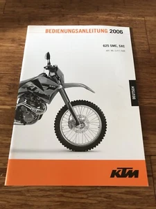 Used KTM 625 SXC SMC owners manual 2006 GERMAN - Picture 1 of 2