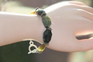 Sterling Silver Faceted Zoisite Bracelet - Picture 1 of 12