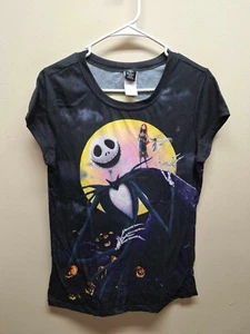 Nightmare Before Christmas Youth Girls XL Black T-Shirt - Picture 1 of 3