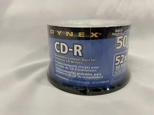 Dynex CD-R 52X 80 Min 700MB 50 Pack Recordable Compact Discs New - Picture 1 of 3